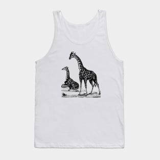 Giraffe Nature Drawing Tank Top